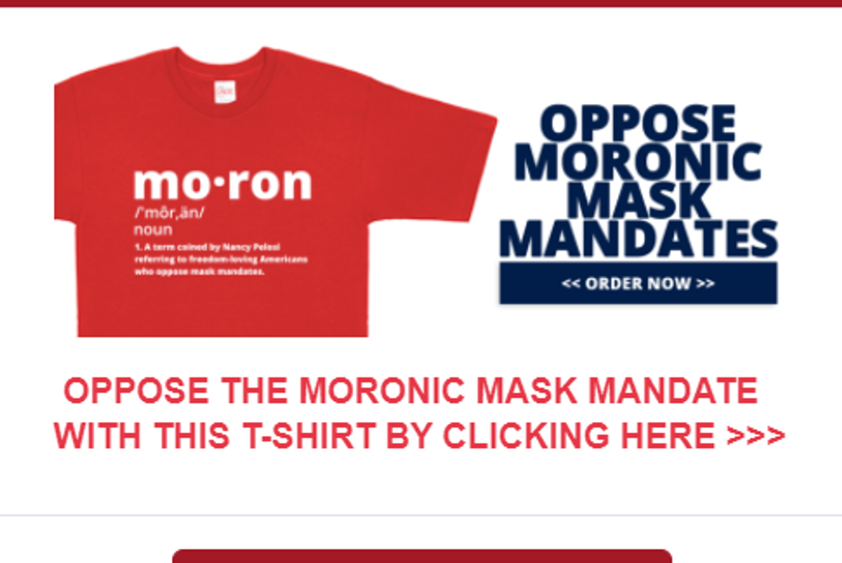 Kevin McCarthy Selling 'Moron' T-Shirts So Republicans ... Don't Lose Each Other In Crowds?