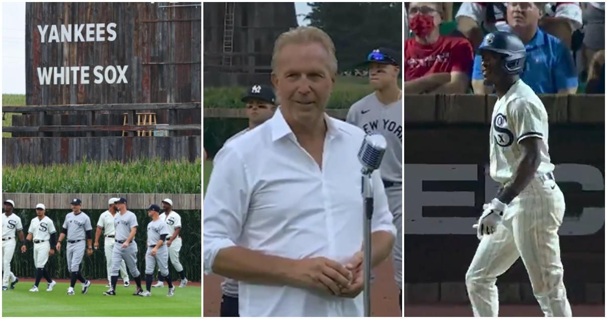 Kevin Costner returns to the cornfield for the Field of Dreams game