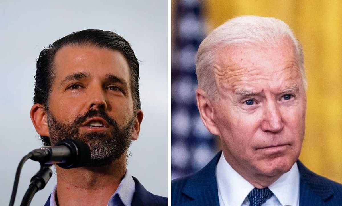 Don Jr. Claimed Emotional Pic of Biden at Podium Showed 'Weakness'–and It Backfired Big Time