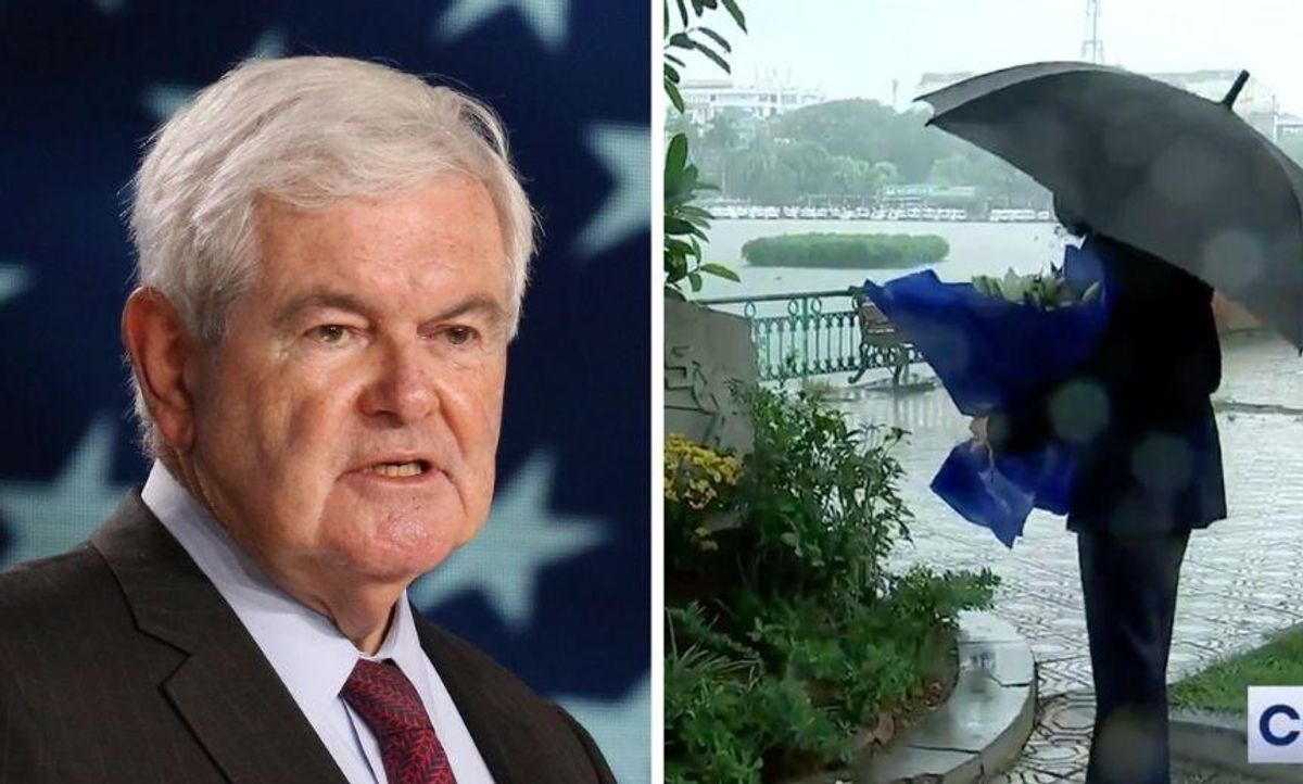 Newt Gingrich Brutally Fact-Checked After Slamming VP Harris for Honoring John McCain at Vietnam Memorial