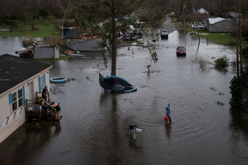 Hurricane damage in Louisiana 