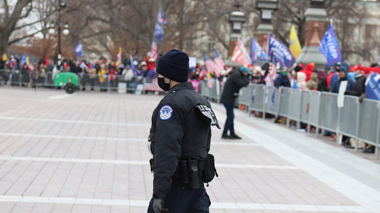 Capitol Police officer during the Capitol insurrection on January 6, 2021. 