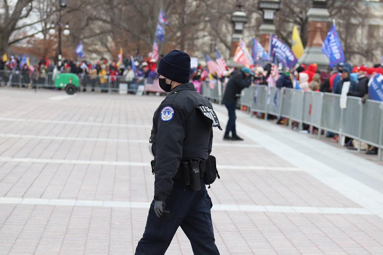 Capitol Police officer during the Capitol insurrection on January 6, 2021. 