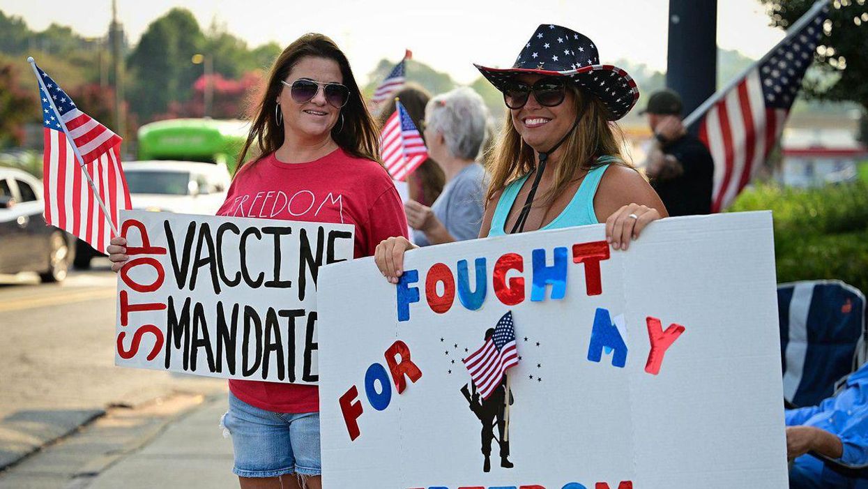 Covid vaccine protest
