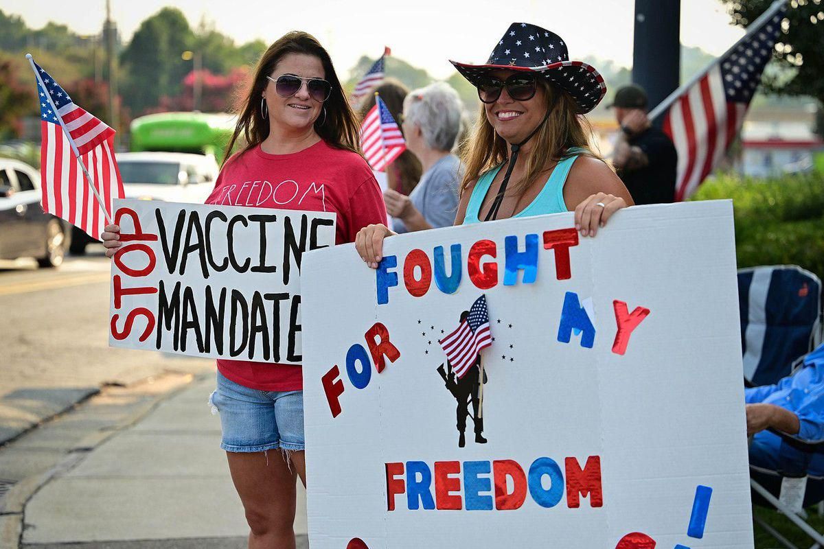Covid vaccine protest