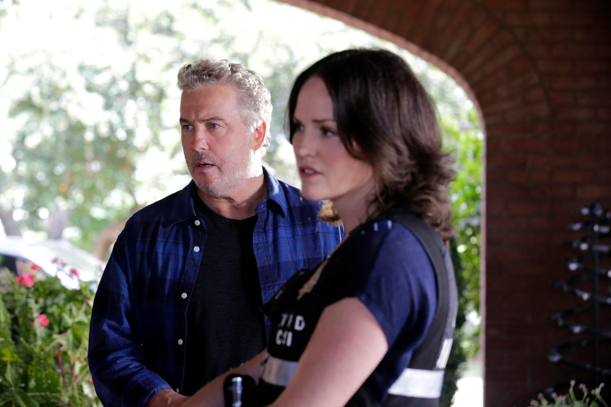 Grissom and Sidle from CSI: Crime Scene Investigation 