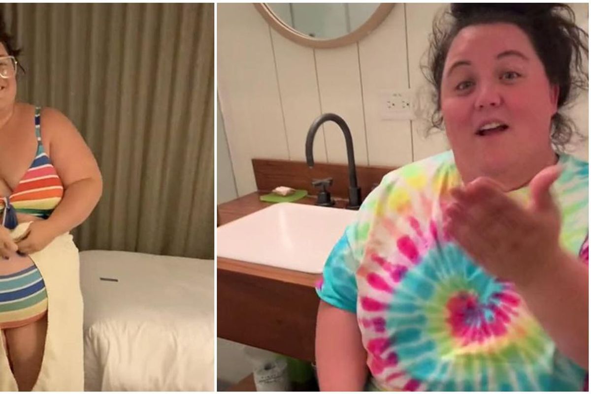 Body positivity advocate shares funny videos on why hotels should cater to plus-size people