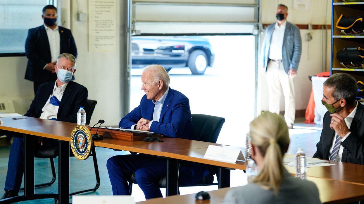 President Biden speaks during a visit to Boise, Idaho, on September 13, 2021.
