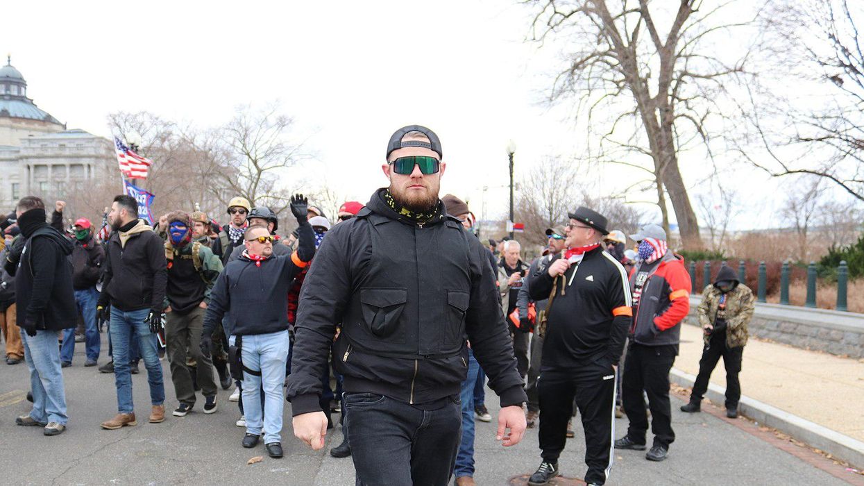 Proud Boys during the January 6 Capitol insurrection. 