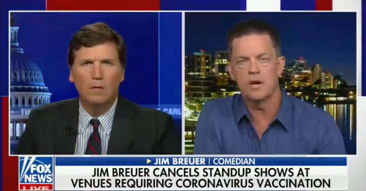 Former 'SNL' Cast Member Jim Breuer Barks Like A Seal In Unhinged Anti-Vax Rant On Tucker Carlson