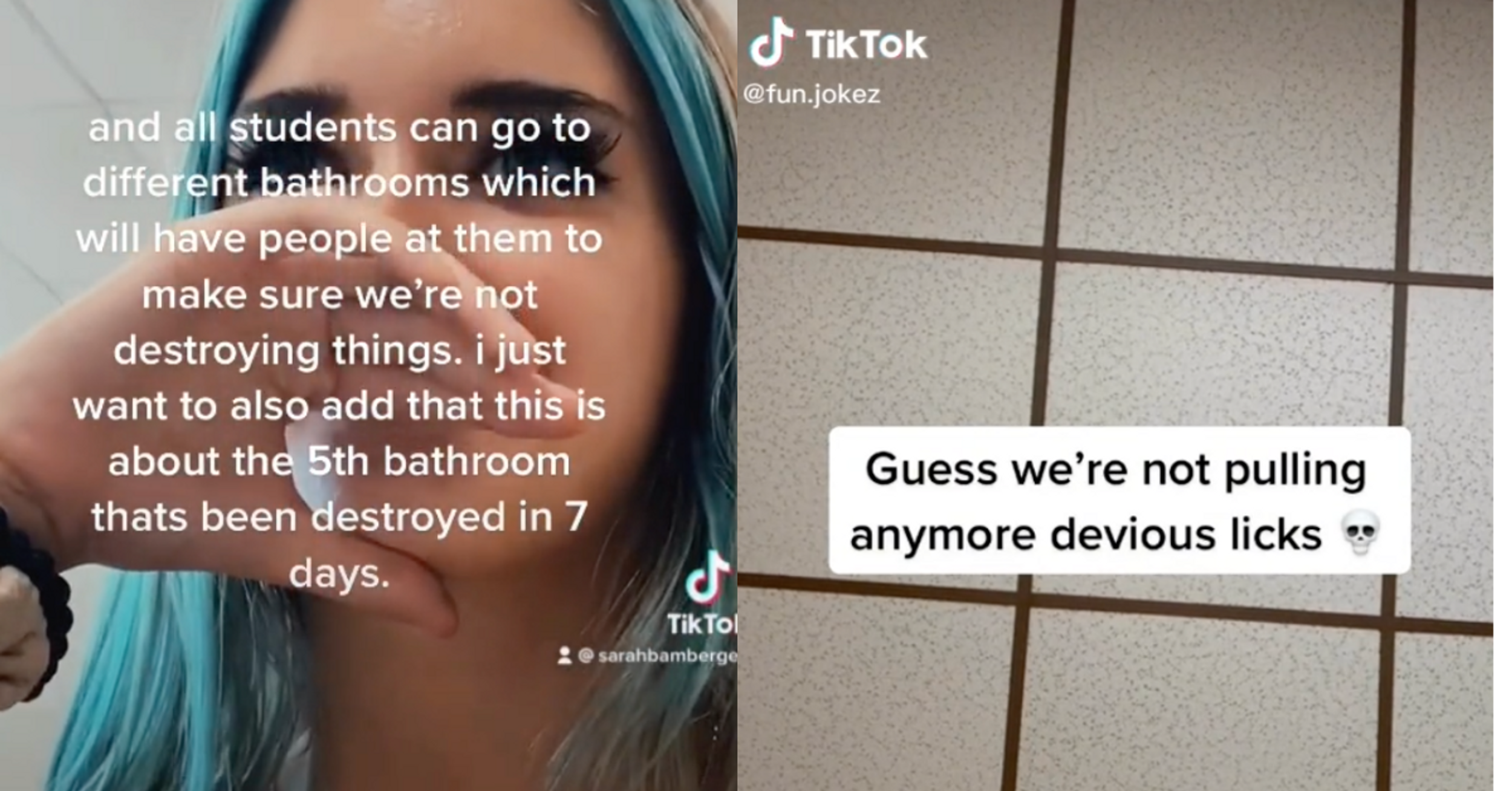 Principals Unload On Students Ripping Sinks Out Of Bathroom Walls For 'Devious Licks' TikTok Trend