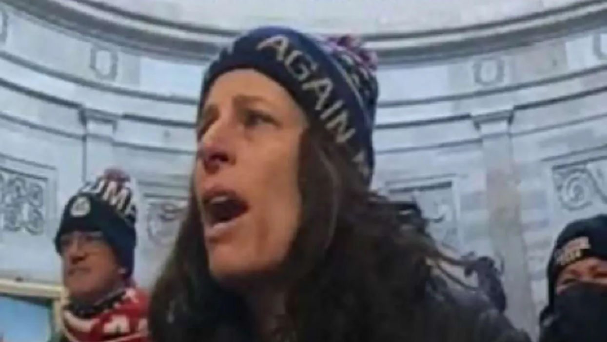 Pauline Bauer at the January 6 Capitol insurrection.