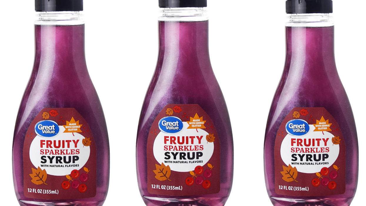 Walmart's new sparkly purple syrup aims to add some shimmer to your breakfast this fall