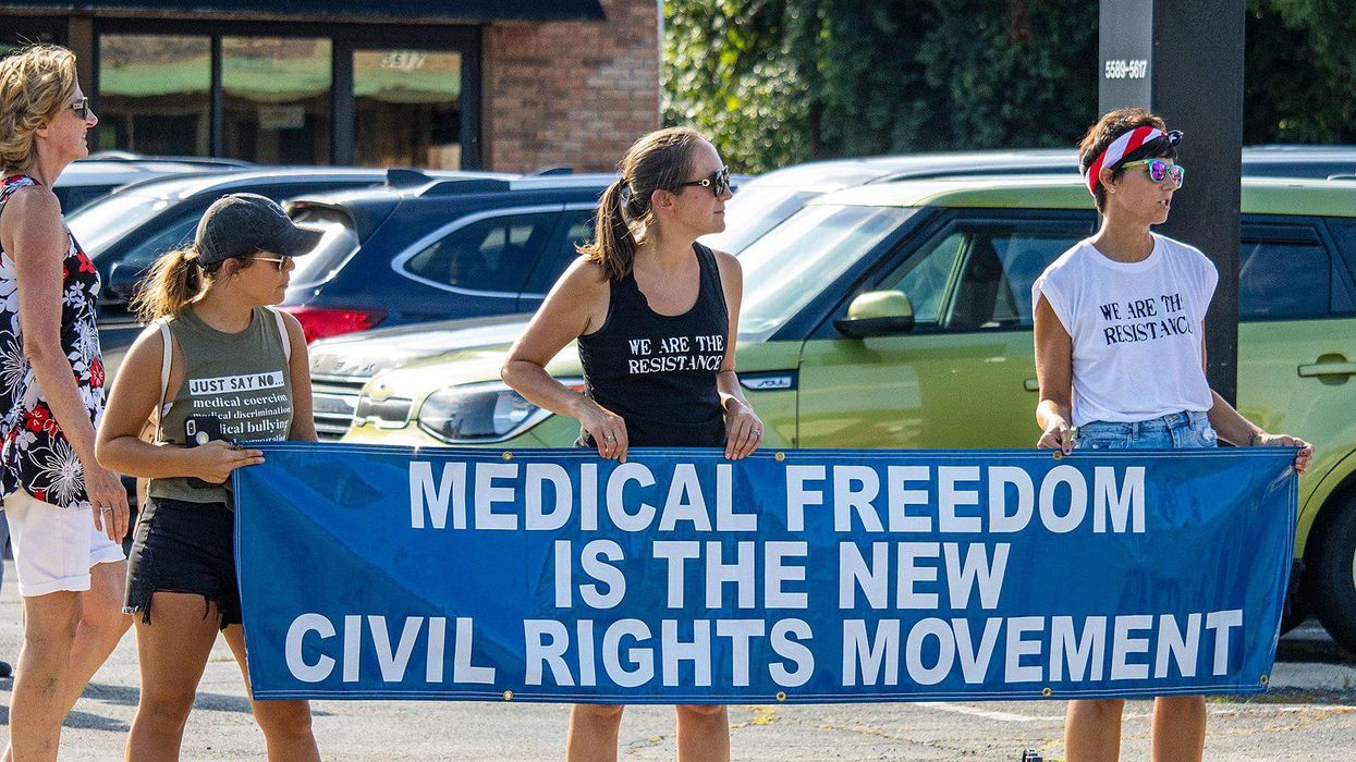 Anti-mask and vax protest