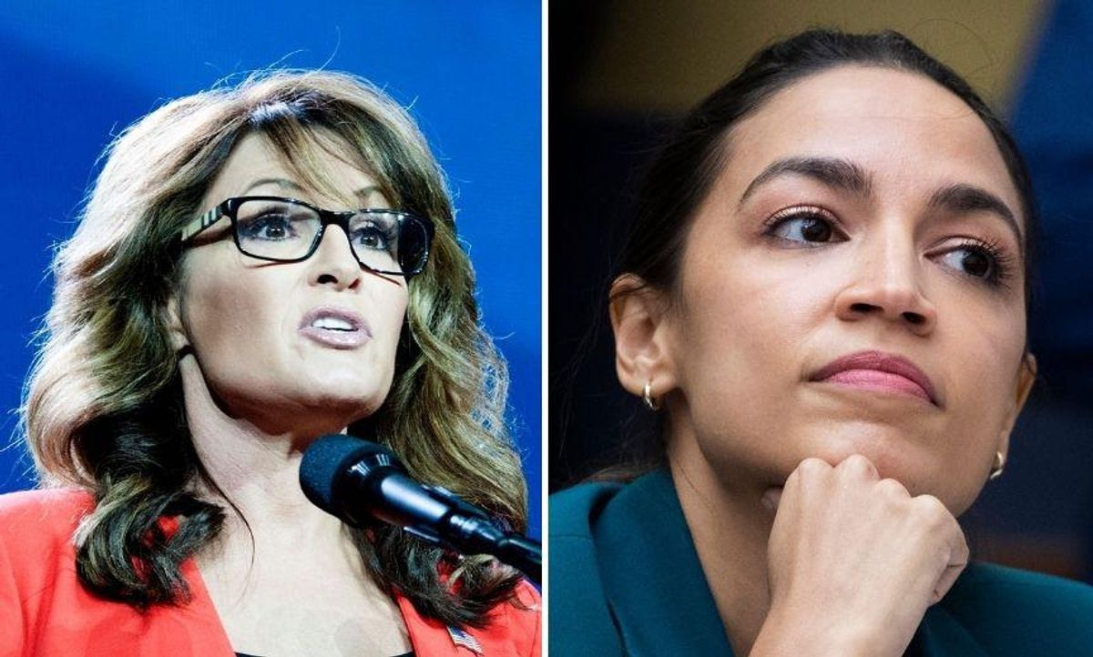 Sarah Palin Mocked for Claiming She's a 'Real Feminist' in Cringey Rant About AOC