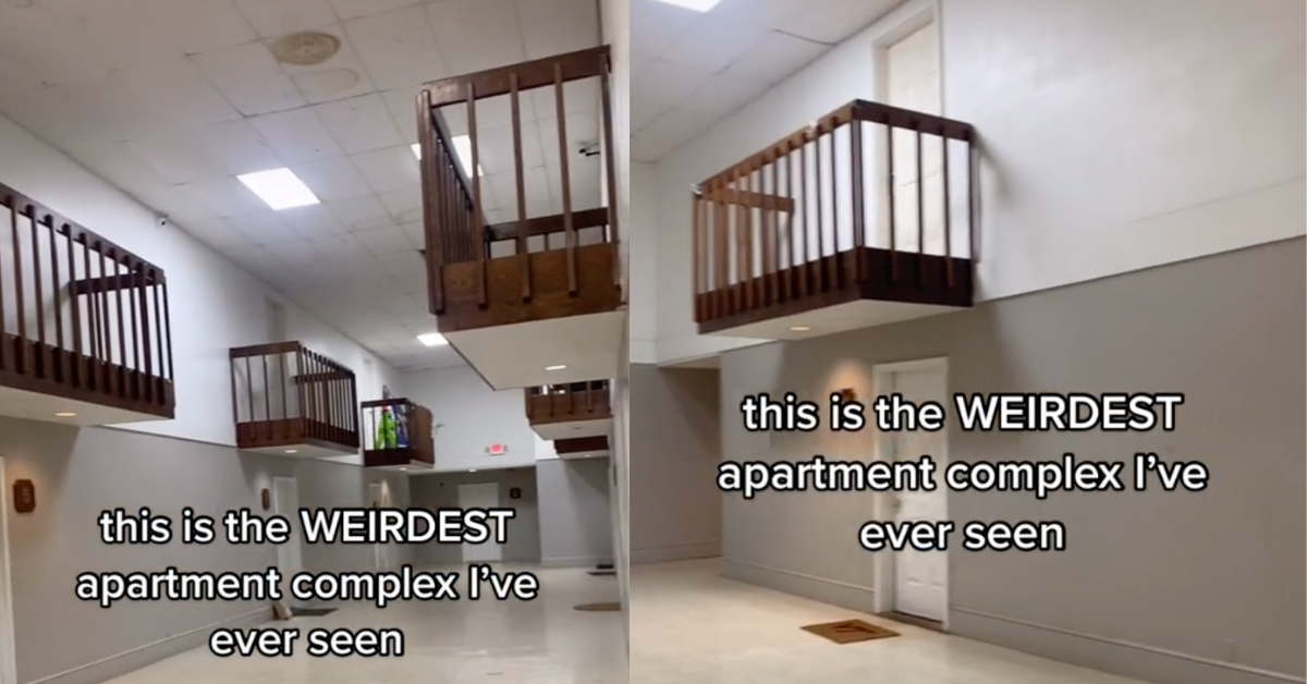 Video Of Apartment Building With Indoor Balconies For Tenants Has TikTok Weirded All The Way Out