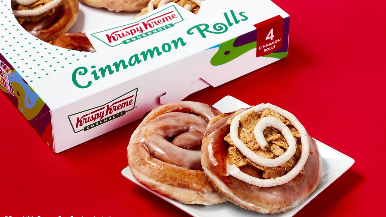 Krispy Kreme is making cinnamon rolls and we're wondering what took so long