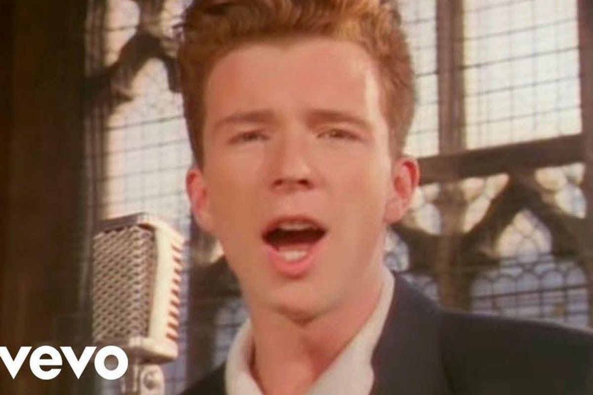Actually seeking out and LOLing to a Rickrolling video.