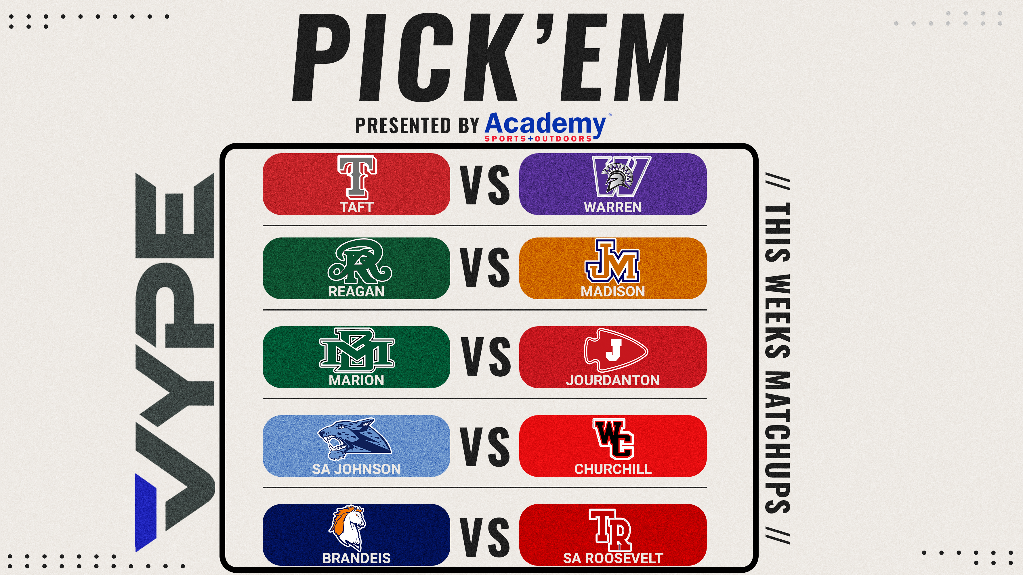VYPE San Antonio Week 6 Picks Presented by Academy Sports + Outdoors