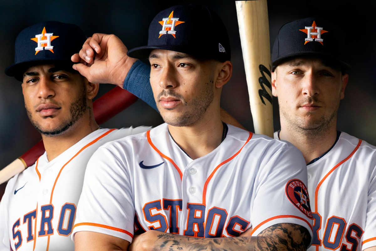 Astros Jose Siri, Carlos Correa, Alex Bregman