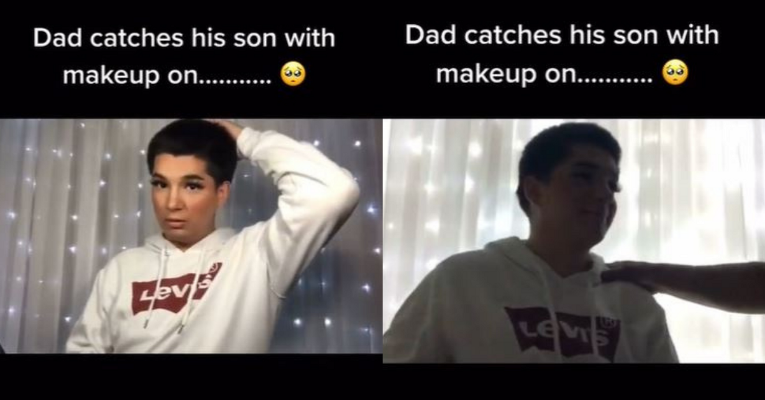 Dad Catches His Son Putting On Makeup In Viral TikTok Video—And His Reaction Is Everything