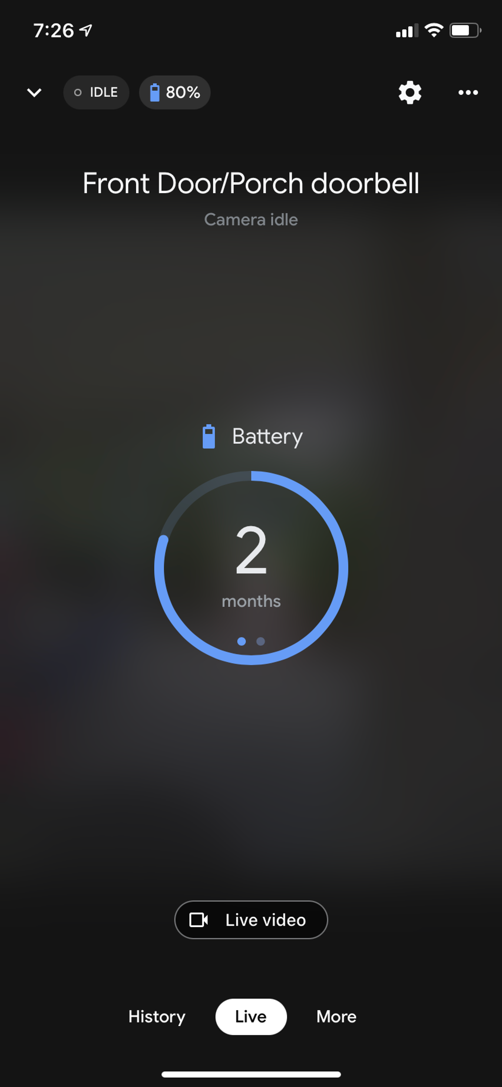 home screen in Google Home app for Nest Doorbell