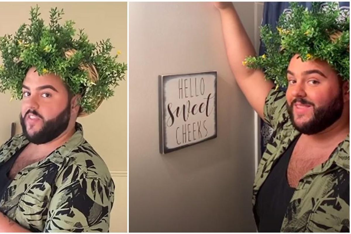 Makeup artist has a blast making fun of his 'basic' sister's love for word art signs