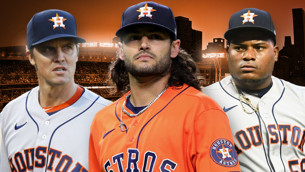 Astros Zack Greinke, Lance McCullers, Framber Valdez