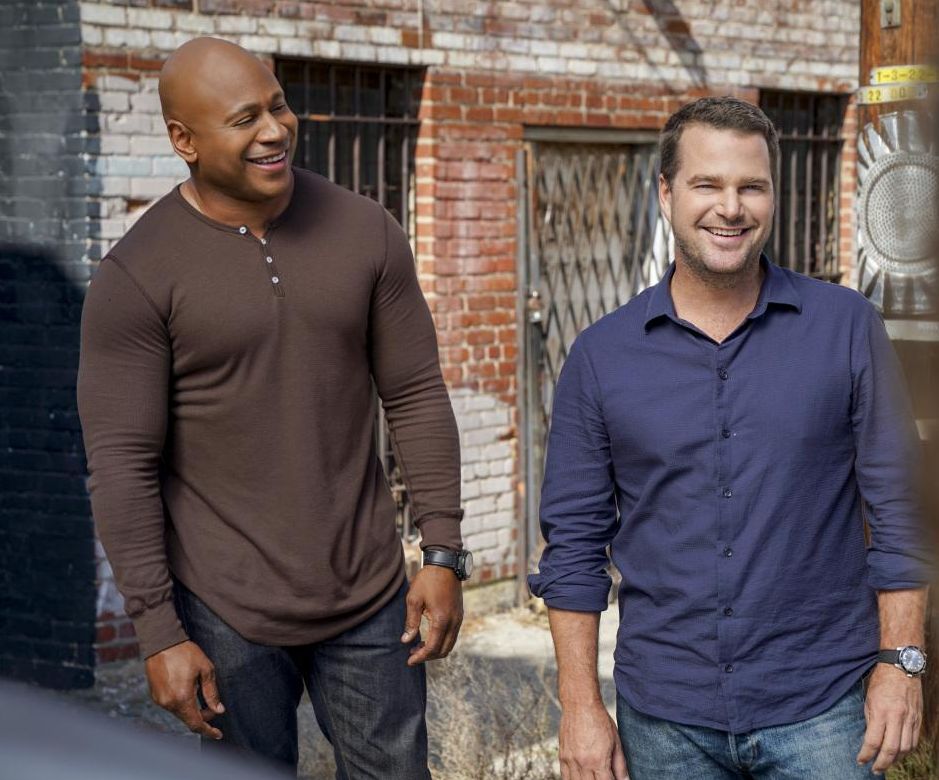 LL COOL J and Chris ODonnell laughing