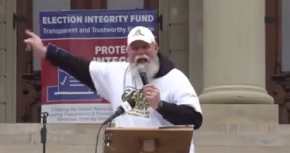 Speaker at MI Election Audit Rally Floats Theory That Republicans Rigged Election for Biden in 2020