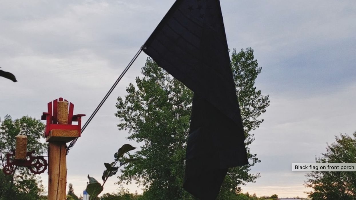 Black 'American' Flags Hoisted By Far Right Signal ‘No Quarter’ For Liberals
