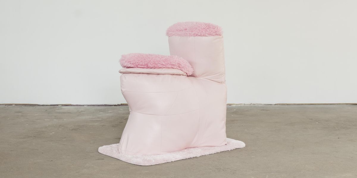 Put This Pink Fuzzy Blow-Up Toilet in Your Dining Room