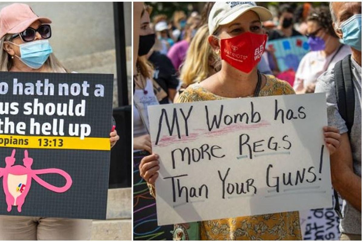 Here are over 30 of the best signs from the pro-choice demonstrations across America