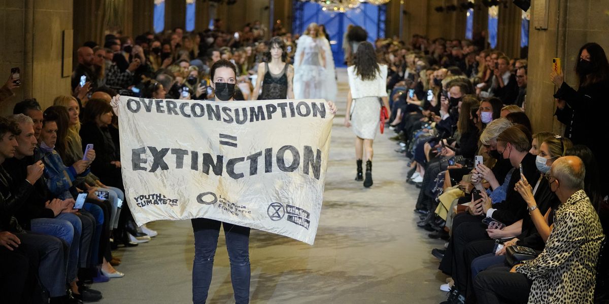 A Protestor Crashed the Louis Vuitton Runway Show