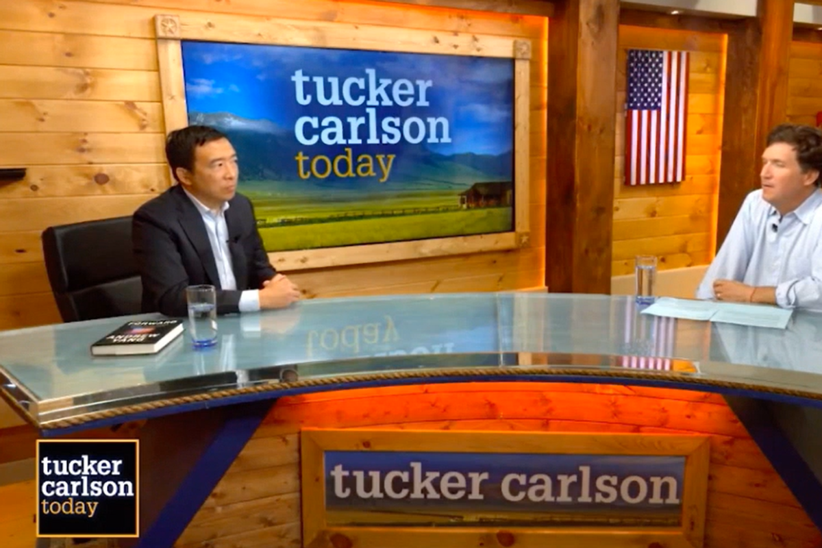 Oh Look, It's The Tucker Carlson/Andrew Yang Bonerfest Literally Everyone Saw Coming