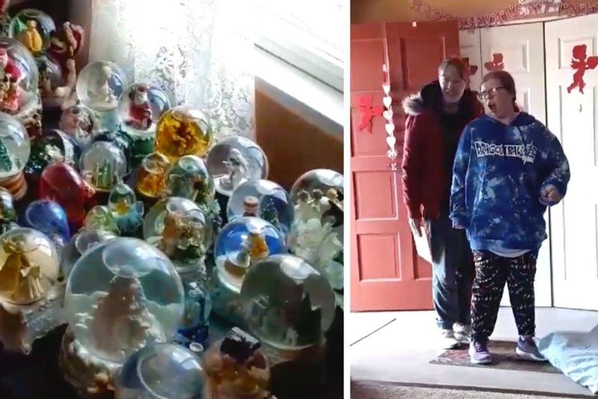Teen's reaction to neighbors replacing her shattered snow-globe collection is priceless
