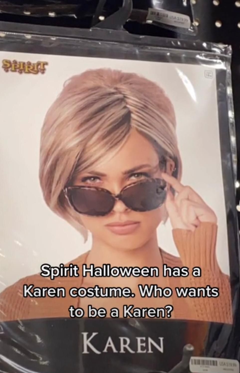 spirit halloween karen wig