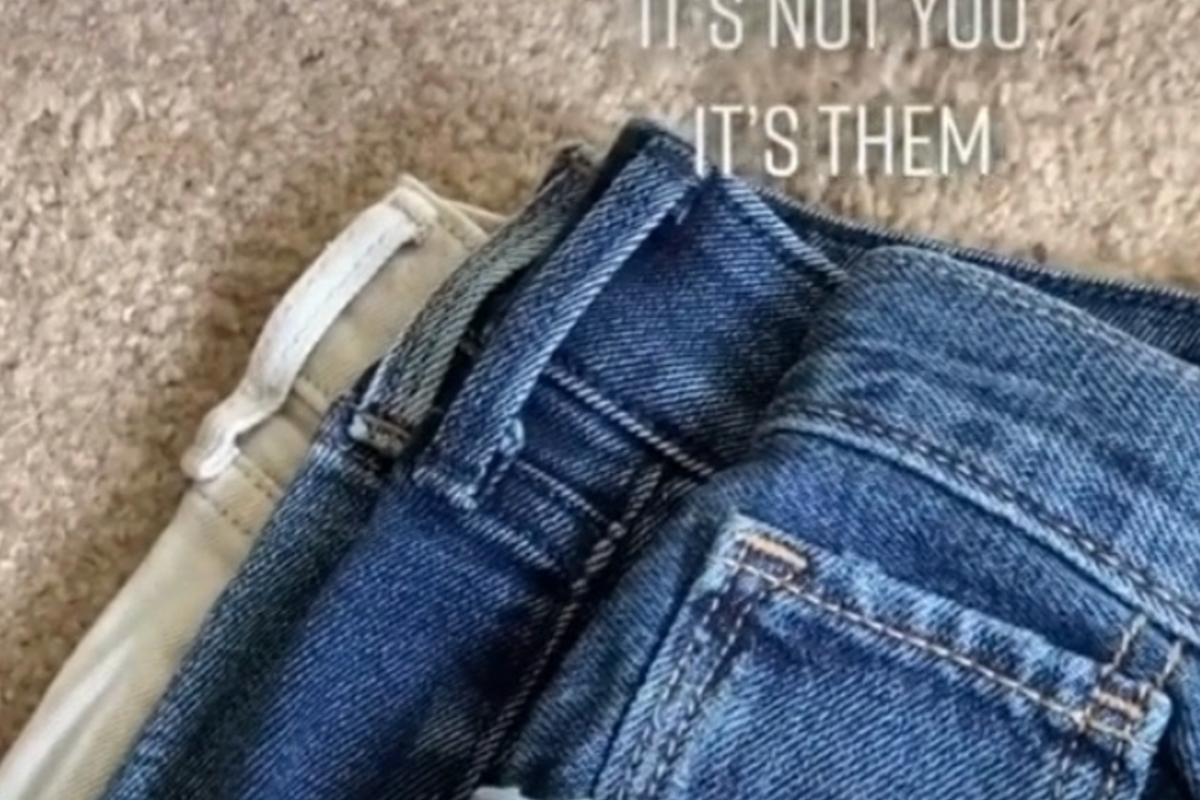 Woman s viral Tiktok shows the huge difference in size 14 jeans