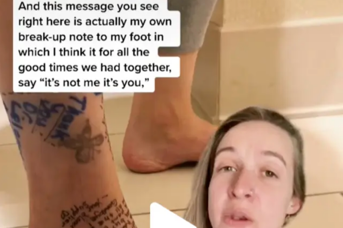 This woman wrote a startling breakup letter to her own foot before it was amputated