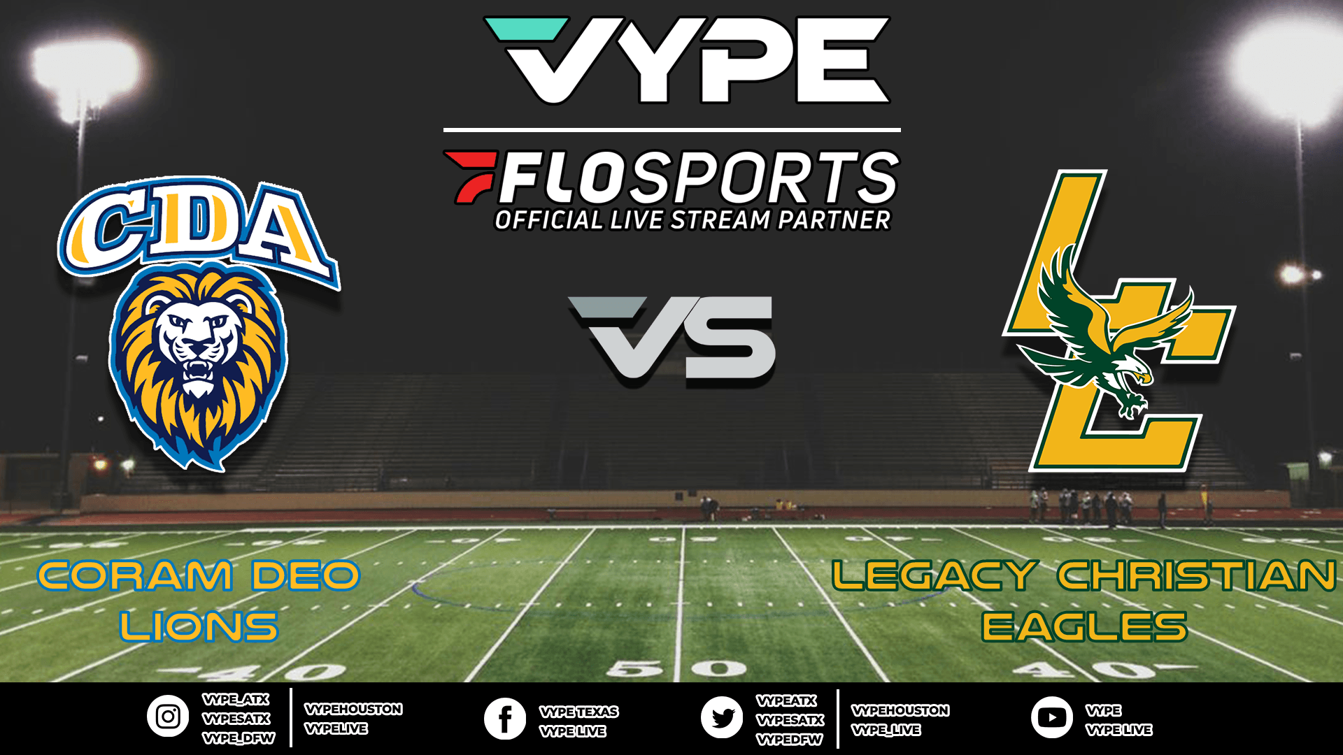 VYPE Live - Football: Coram Deo vs. Legacy Christian