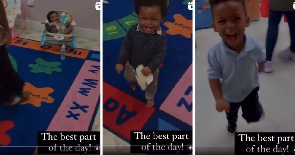 Boy joyfully greeting his mom at daycare pickup for five years is the cutest compilation ever