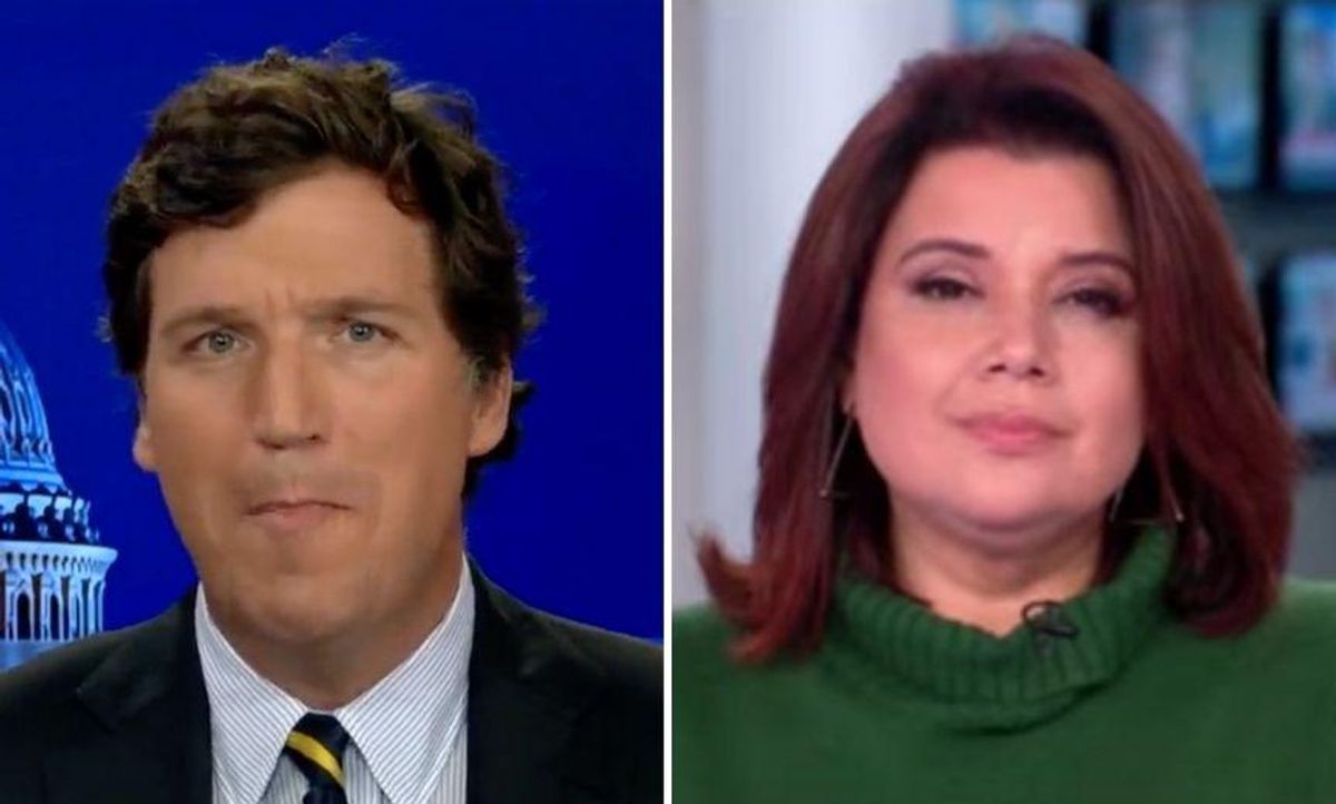 Tucker Claims CNN Commentator Is 'More Bigoted' Than Capitol Rioters and She Thanked Him in the Shadiest Way