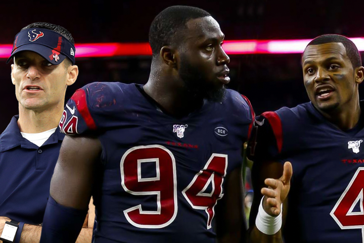 Texans Nick Caserio, Charles Omenihu, Deshaun Watson