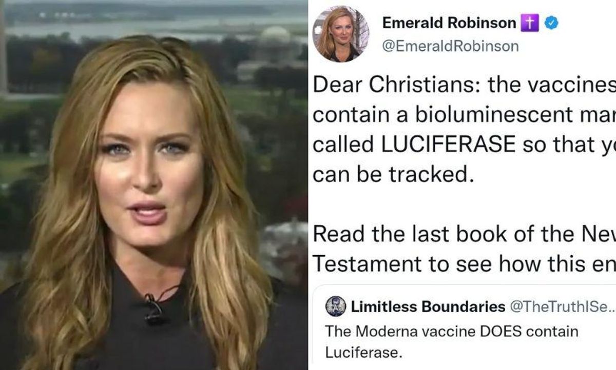 Newsmax Reporter Warns Christians of Satanic Vaccine 'Marker' in Now Deleted Tweet