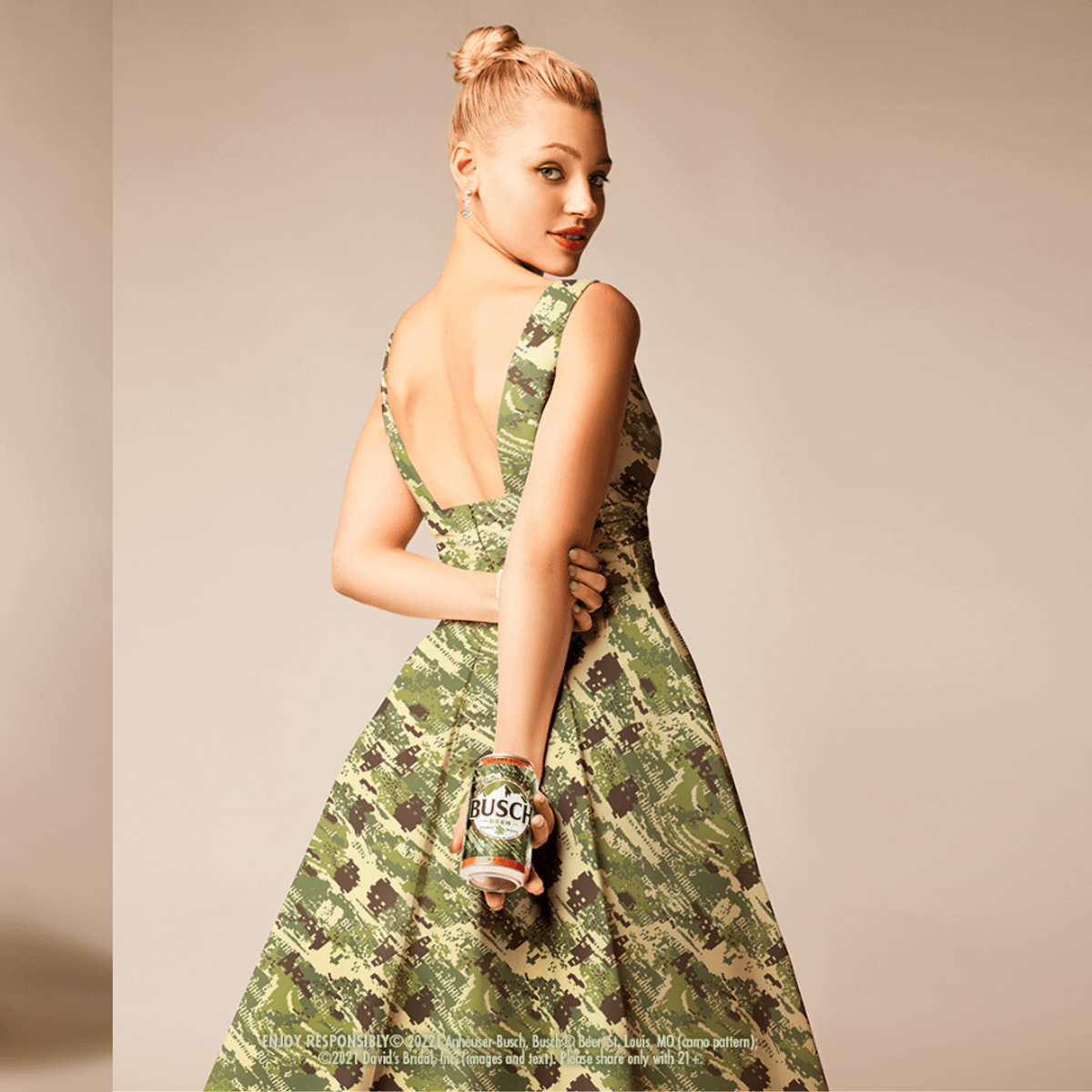 There's a Busch Light-inspired camo wedding dress at David's Bridal - It's  a Southern Thing
