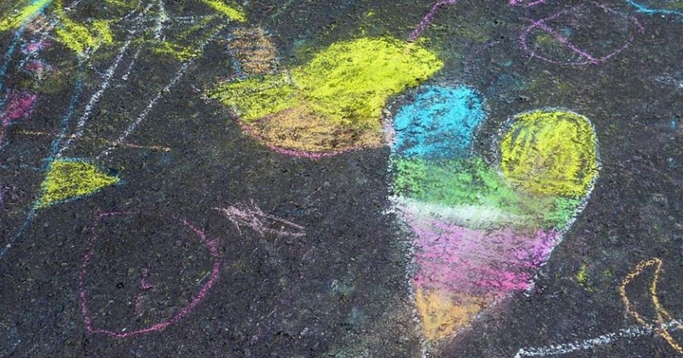 A mom had the best response after a neighbor complained about her toddler's sidewalk chalk