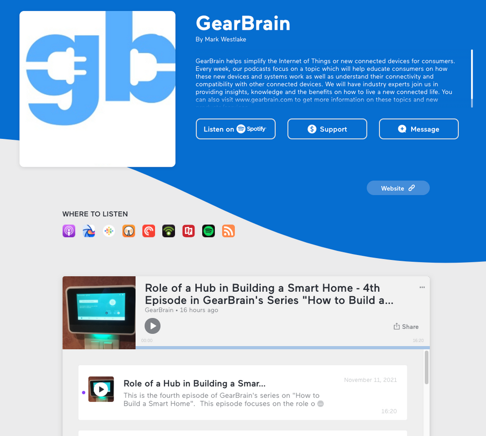 GearBrain prodcast on The Role of the Hub in Building a Smart home.