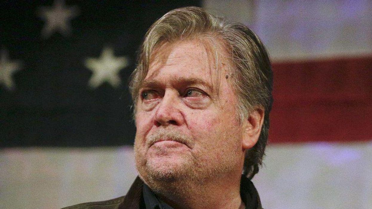 Video: Surrendering To FBI, Bannon Says He's 'Taking Down Biden Regime'