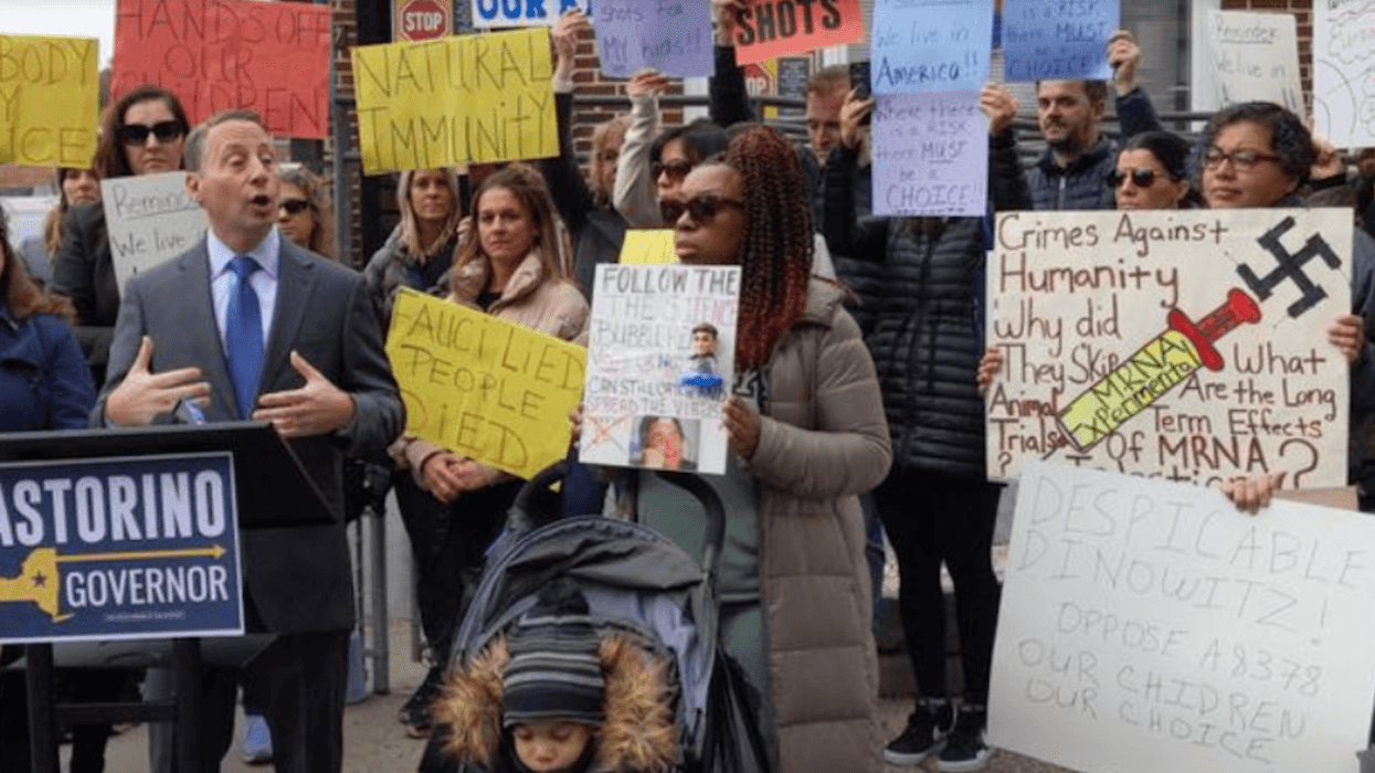 Anti-Vax Anti-Semitism: Swastika Seen At Mandate Protest With GOP Candidate