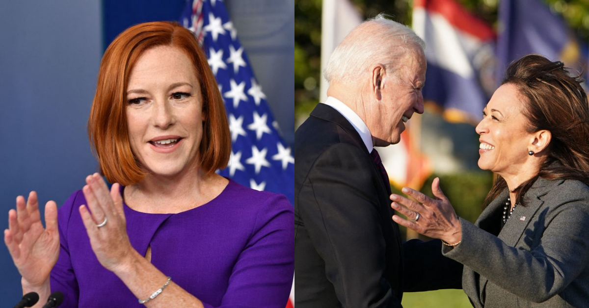 Jen Psaki Smacks Down Rumors Biden's White House Team Has Been Sidelining Kamala Harris